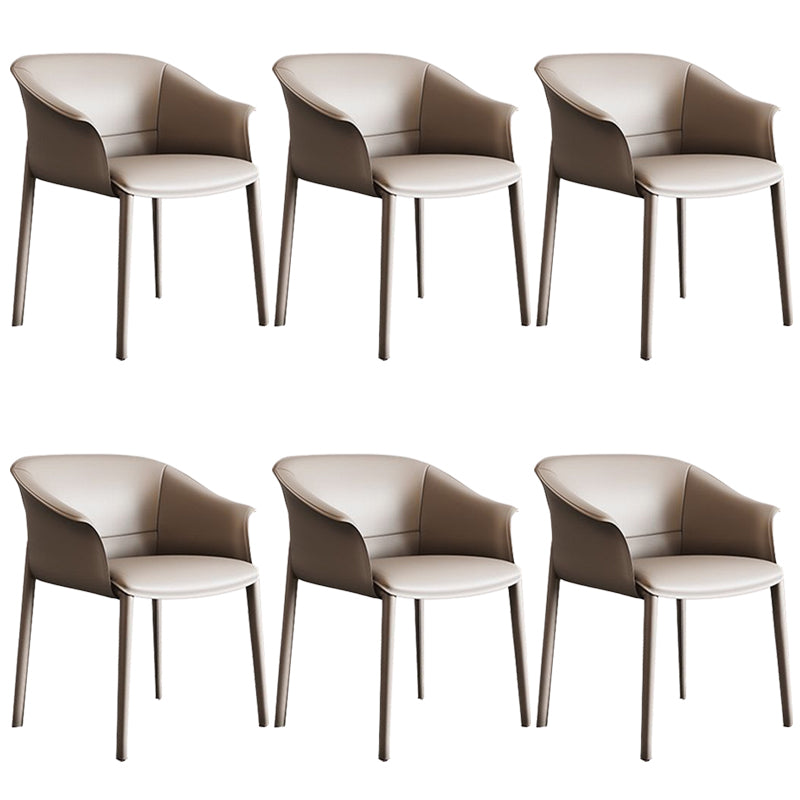 Faux Leather Arm Dining Chairs Contemporary Home Dining Side Chair