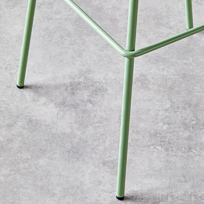 Industrial Metal Barstool Counter Stool Footrest Metal Furniture in Matte Finish