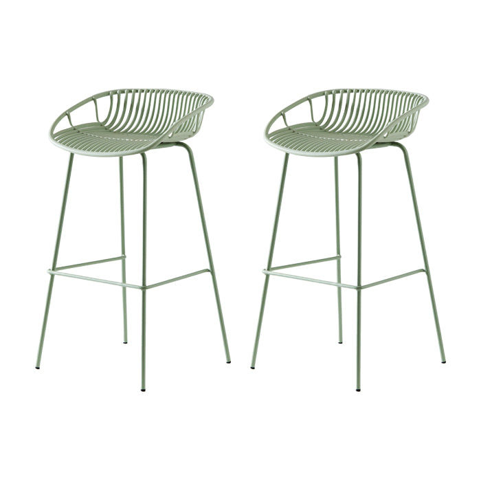 Industrial Metal Barstool Counter Stool Footrest Metal Furniture in Matte Finish