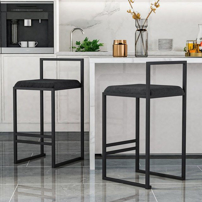 Industrial Metal Black White Barstool Counter Stool Metal Footrest Furniture
