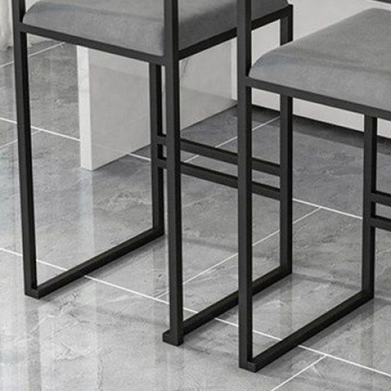 Industrial Metal Black White Barstool Counter Stool Metal Footrest Furniture