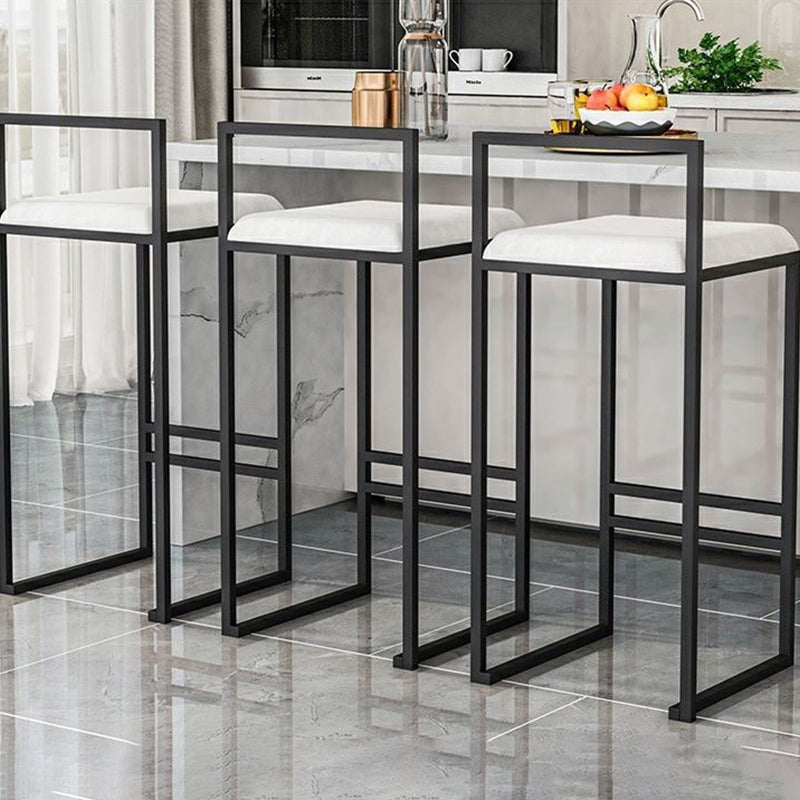 Industrial Metal Black White Barstool Counter Stool Metal Footrest Furniture