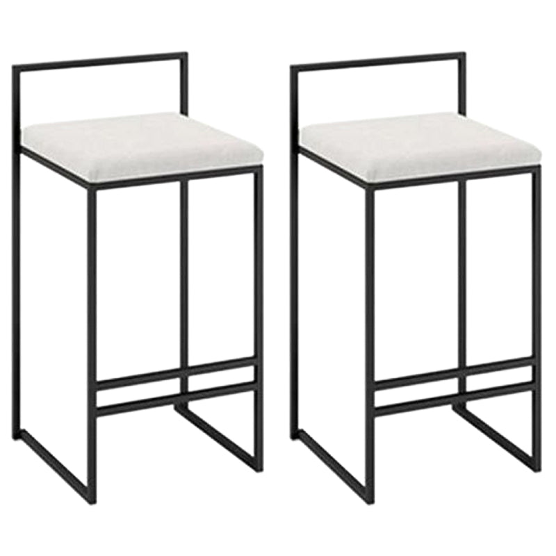 Industrial Metal Black White Barstool Counter Stool Metal Footrest Furniture