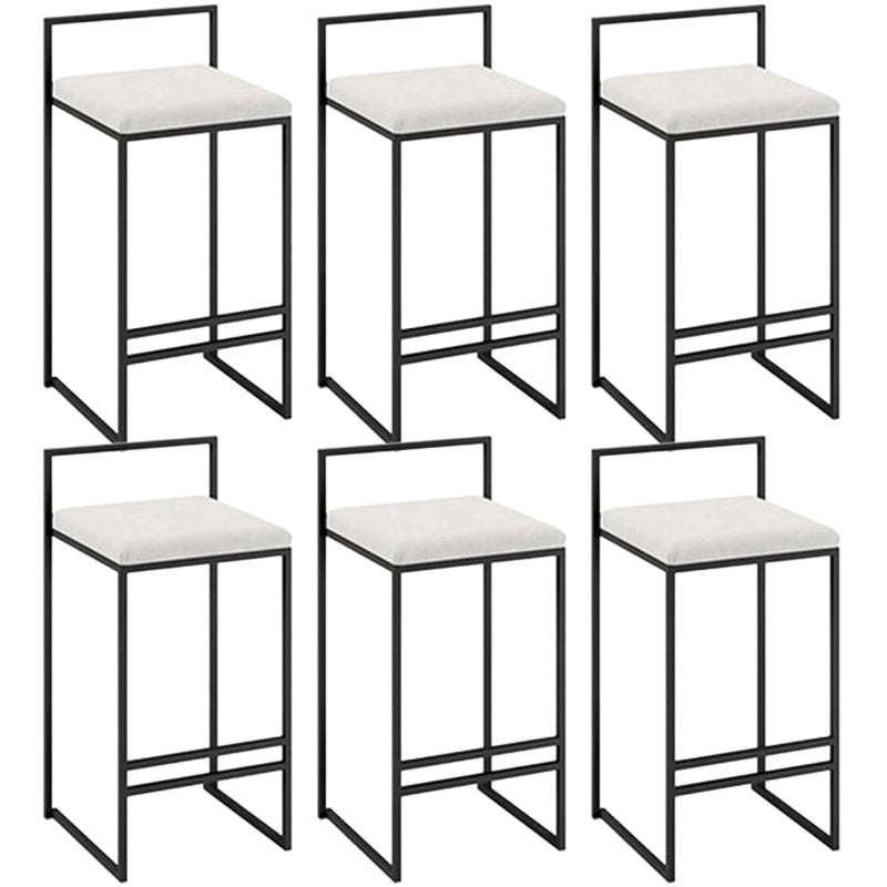 Industrial Metal Black White Barstool Counter Stool Metal Footrest Furniture