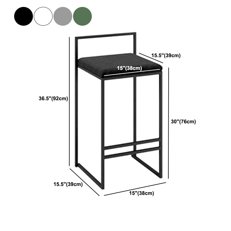Industrial Metal Black White Barstool Counter Stool Metal Footrest Furniture