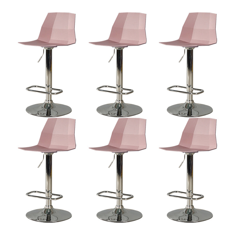 Modern Plastic Low Back Counter Stool Plastic Furniture in Matte Finish