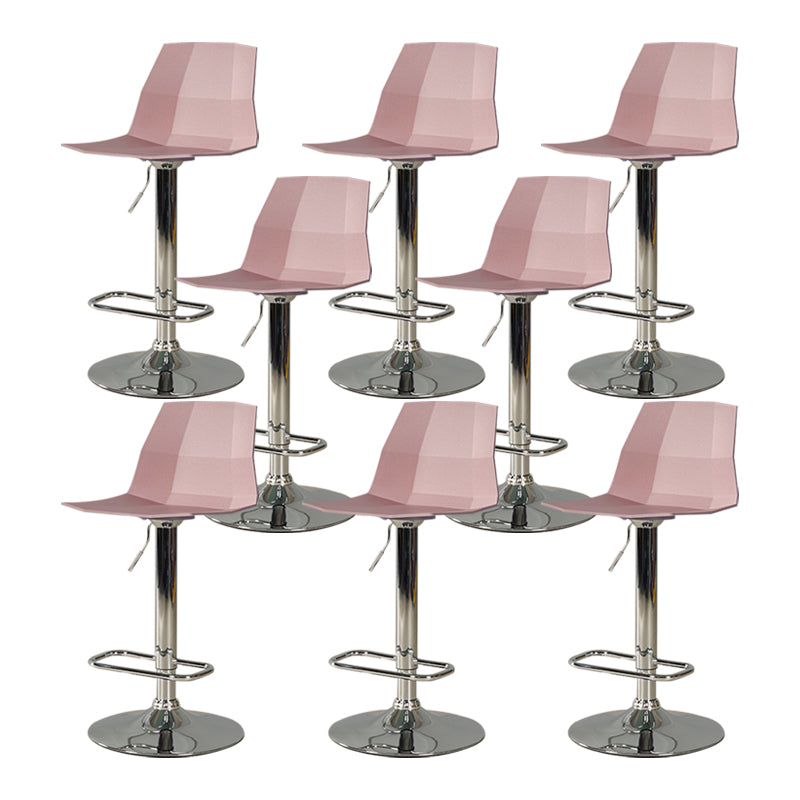 Modern Plastic Low Back Counter Stool Plastic Furniture in Matte Finish