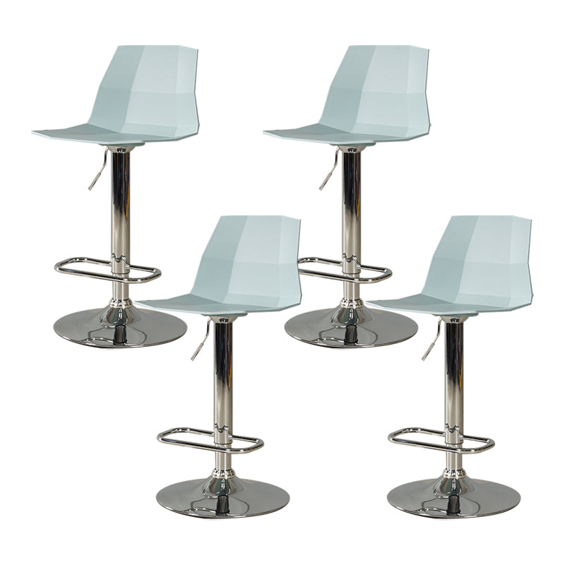 Modern Plastic Low Back Counter Stool Plastic Furniture in Matte Finish