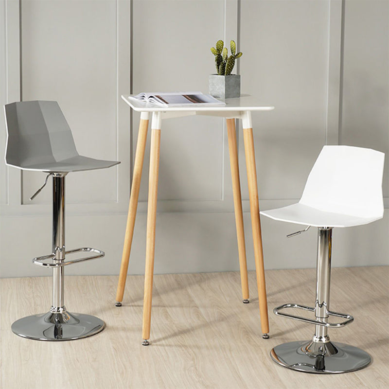 Modern Plastic Low Back Counter Stool Plastic Furniture in Matte Finish