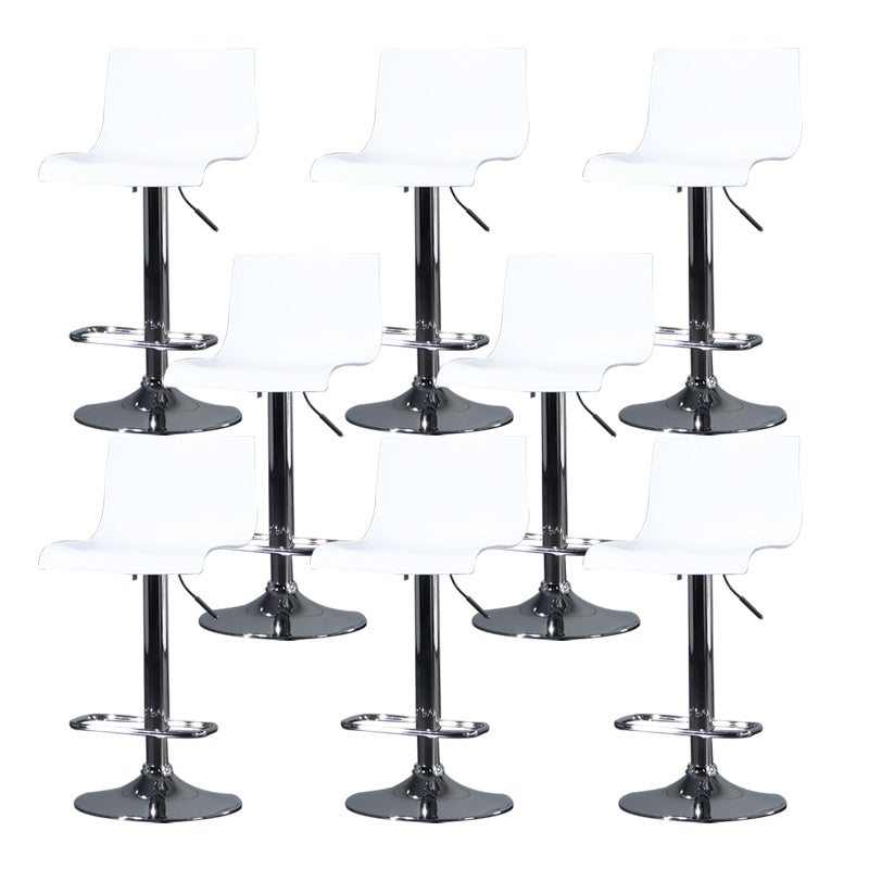 Modern Plastic Low Back Counter Stool Plastic Furniture in Matte Finish