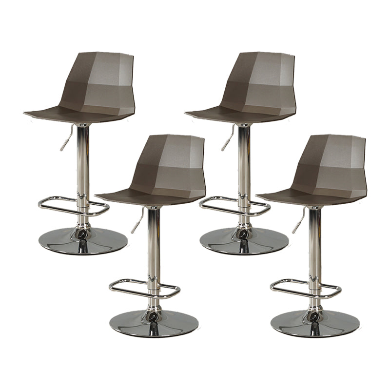 Modern Plastic Low Back Counter Stool Plastic Furniture in Matte Finish