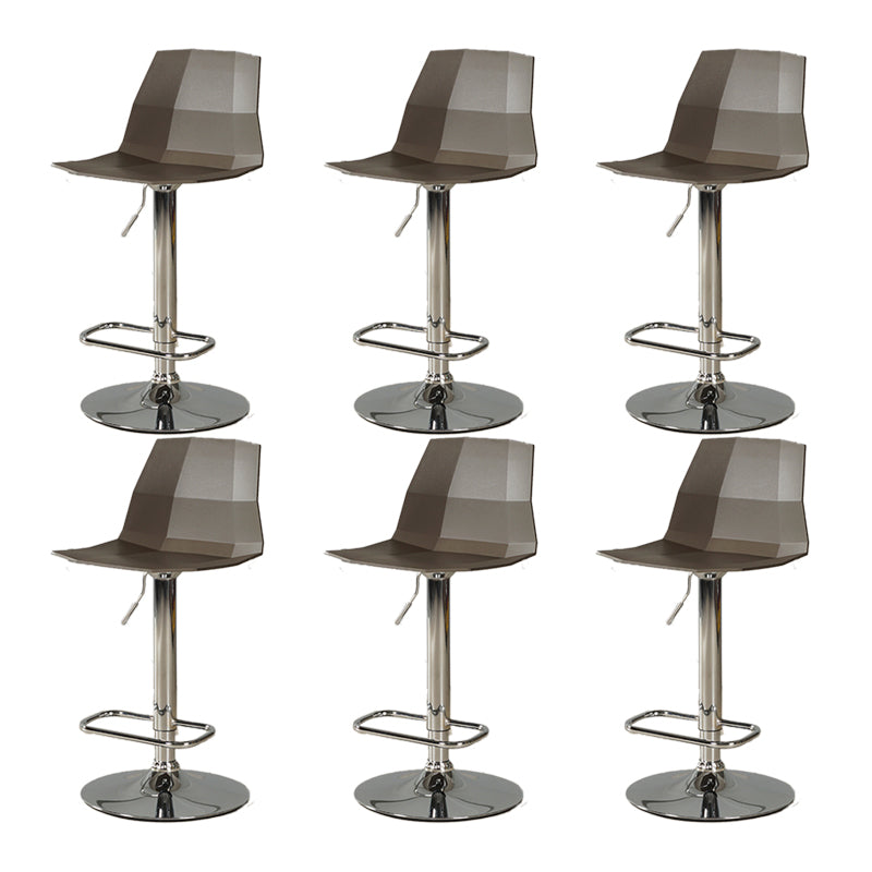 Modern Plastic Low Back Counter Stool Plastic Furniture in Matte Finish