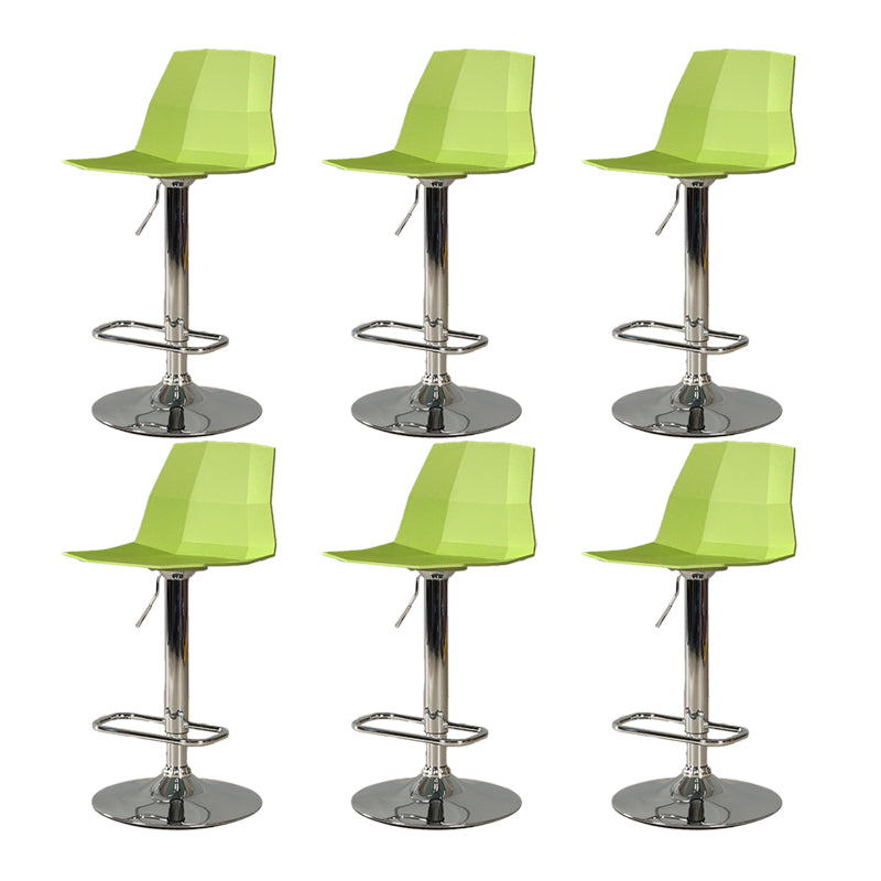 Modern Plastic Low Back Counter Stool Plastic Furniture in Matte Finish