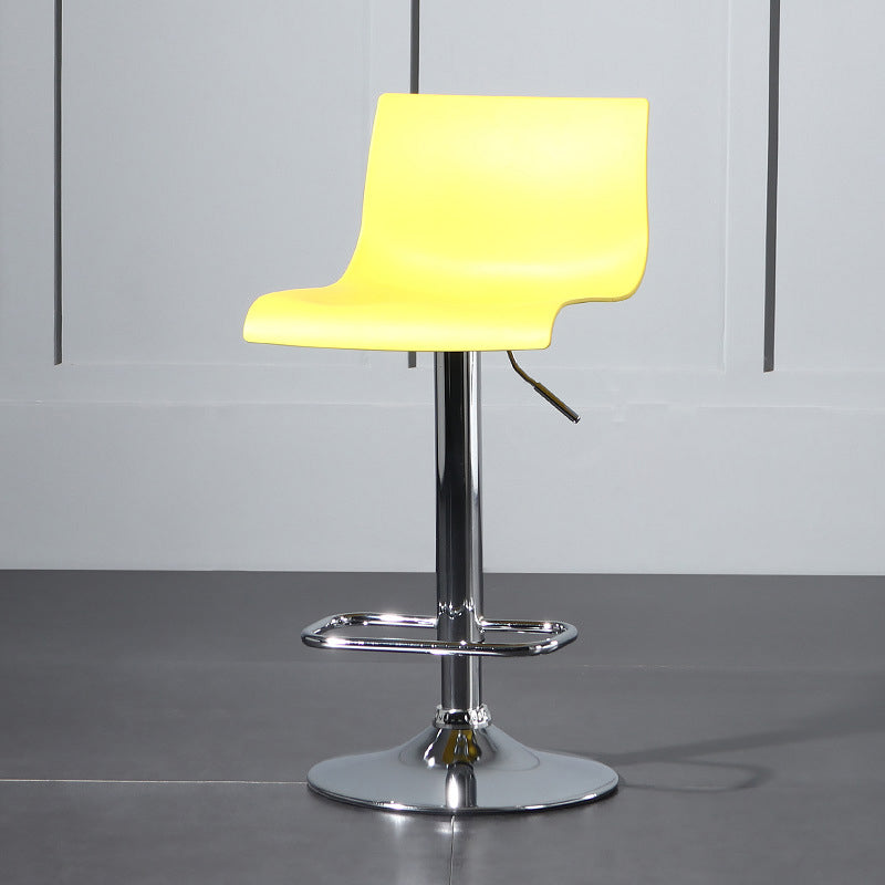 Modern Plastic Low Back Counter Stool Plastic Furniture in Matte Finish