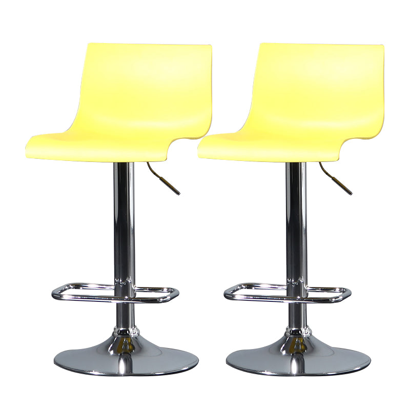 Modern Plastic Low Back Counter Stool Plastic Furniture in Matte Finish