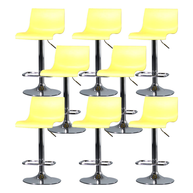 Modern Plastic Low Back Counter Stool Plastic Furniture in Matte Finish