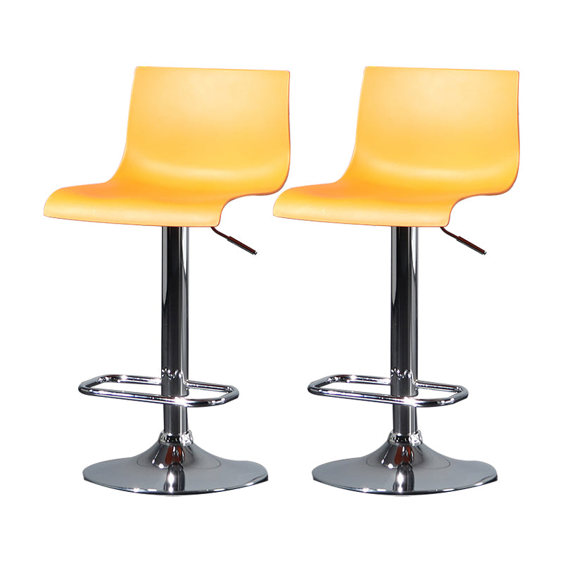 Modern Plastic Low Back Counter Stool Plastic Furniture in Matte Finish