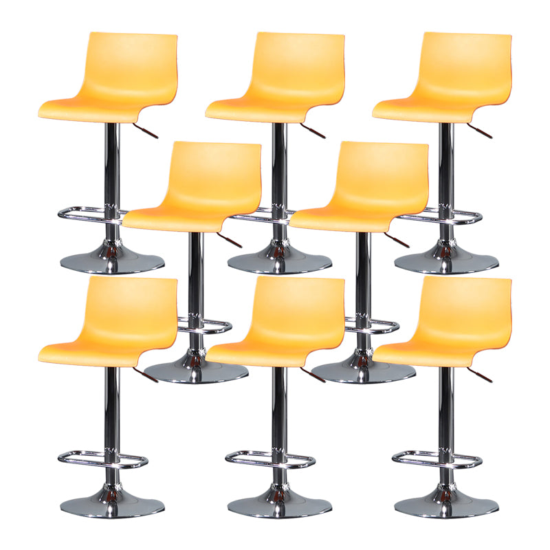 Modern Plastic Low Back Counter Stool Plastic Furniture in Matte Finish