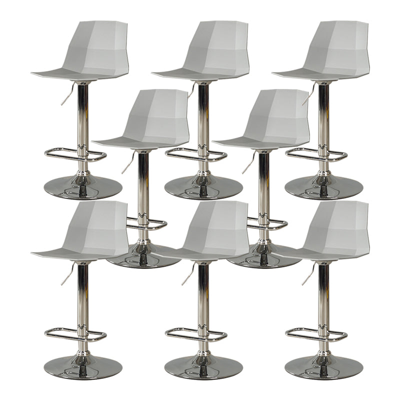Modern Plastic Low Back Counter Stool Plastic Furniture in Matte Finish