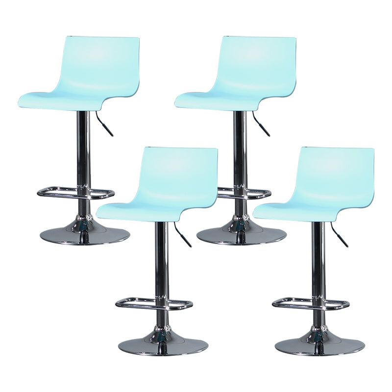 Modern Plastic Low Back Counter Stool Plastic Furniture in Matte Finish