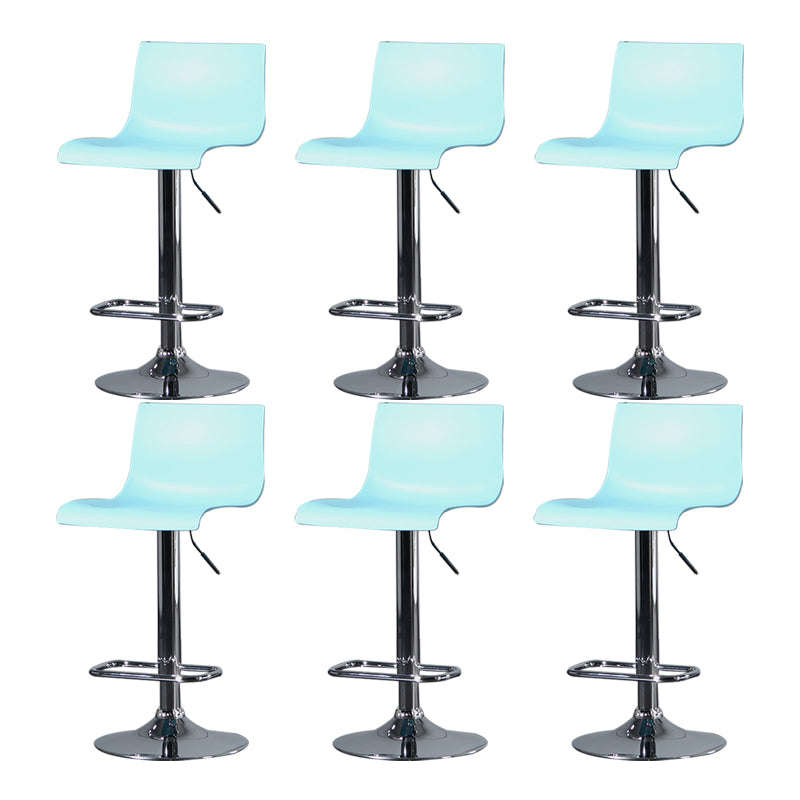 Modern Plastic Low Back Counter Stool Plastic Furniture in Matte Finish
