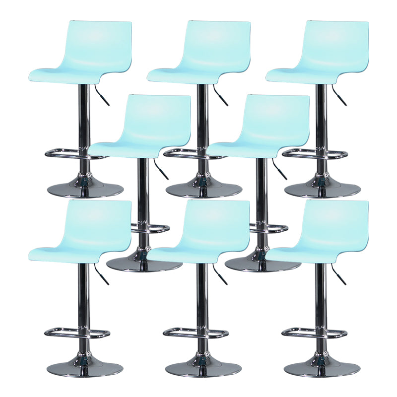 Modern Plastic Low Back Counter Stool Plastic Furniture in Matte Finish