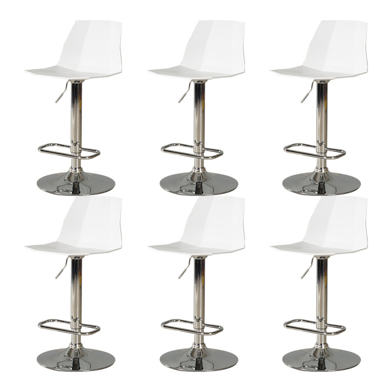 Modern Plastic Low Back Counter Stool Plastic Furniture in Matte Finish