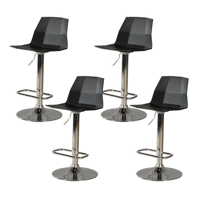 Modern Plastic Low Back Counter Stool Plastic Furniture in Matte Finish