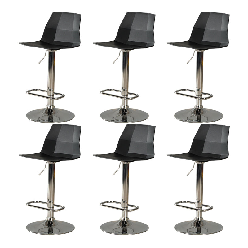Modern Plastic Low Back Counter Stool Plastic Furniture in Matte Finish