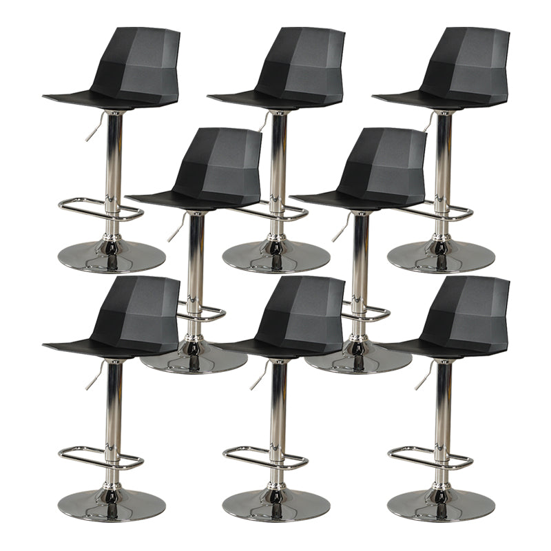 Modern Plastic Low Back Counter Stool Plastic Furniture in Matte Finish