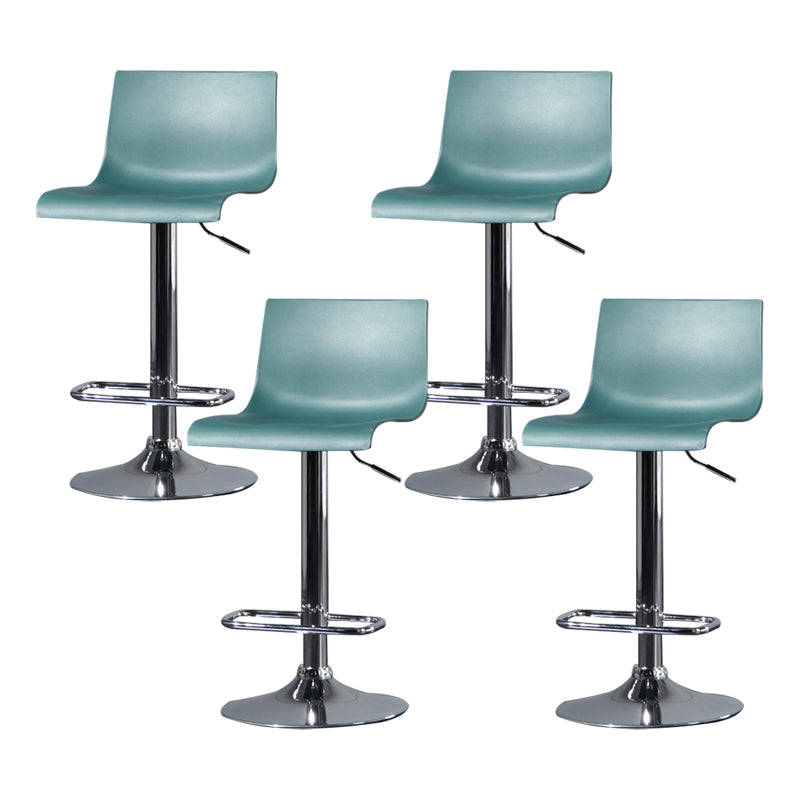 Modern Plastic Low Back Counter Stool Plastic Furniture in Matte Finish