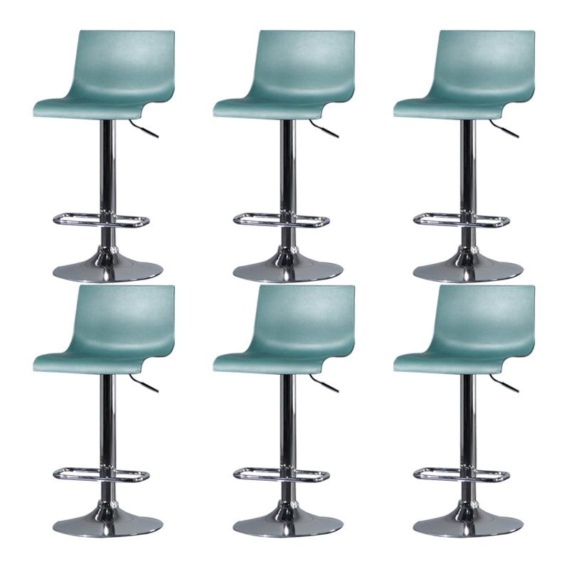 Modern Plastic Low Back Counter Stool Plastic Furniture in Matte Finish