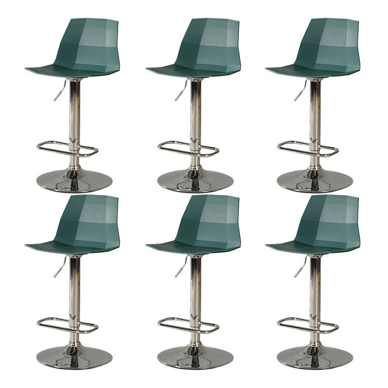 Modern Plastic Low Back Counter Stool Plastic Furniture in Matte Finish