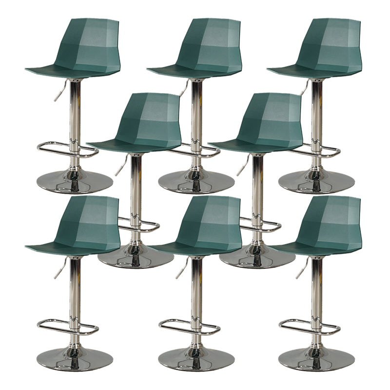 Modern Plastic Low Back Counter Stool Plastic Furniture in Matte Finish
