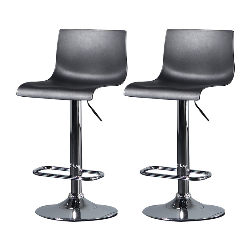 Modern Plastic Low Back Counter Stool Plastic Furniture in Matte Finish