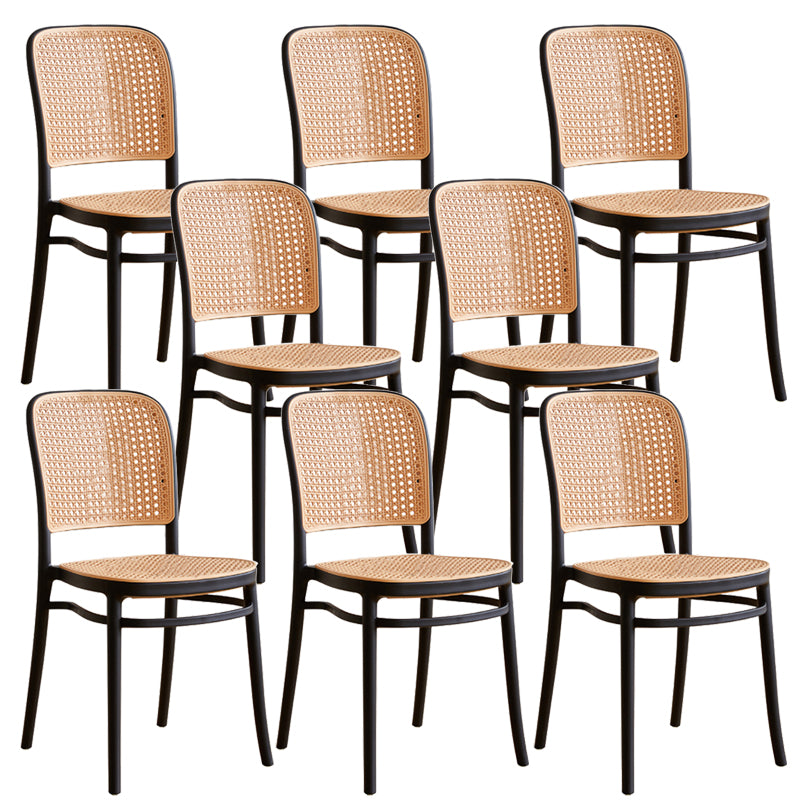 Scandinavian Stackable Bar Stool Plastic Armless Bar Stool for Living Room