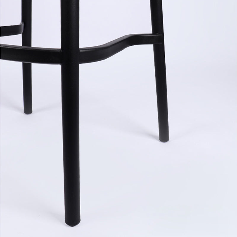 Scandinavian Stackable Bar Stool Plastic Armless Bar Stool for Living Room