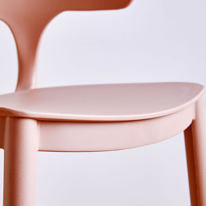 Scandinavian Plastic Barstool Low Back Counter Stool Footrest Furniture