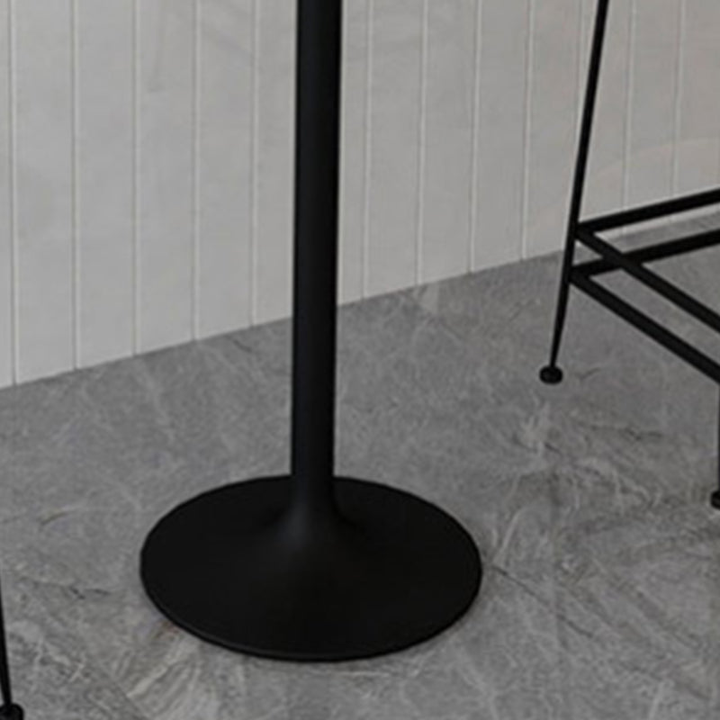 Glam Style Round Bar Table 41.34"H Stone Top Bar Dining Table