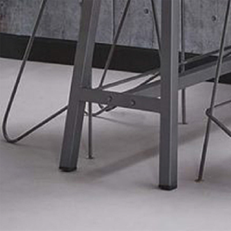 Brown Wooden Bar Height Table Specialty Footrest Bar Wine Table with Trestle