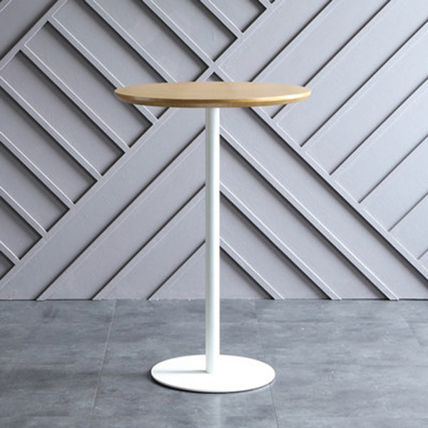 Industrial Solid Wood Bar Table Round Dining Table for Kitchen Living Room