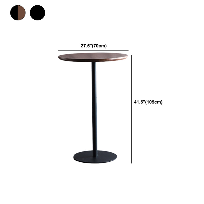 Industrial Solid Wood Bar Table Round Dining Table for Kitchen Living Room