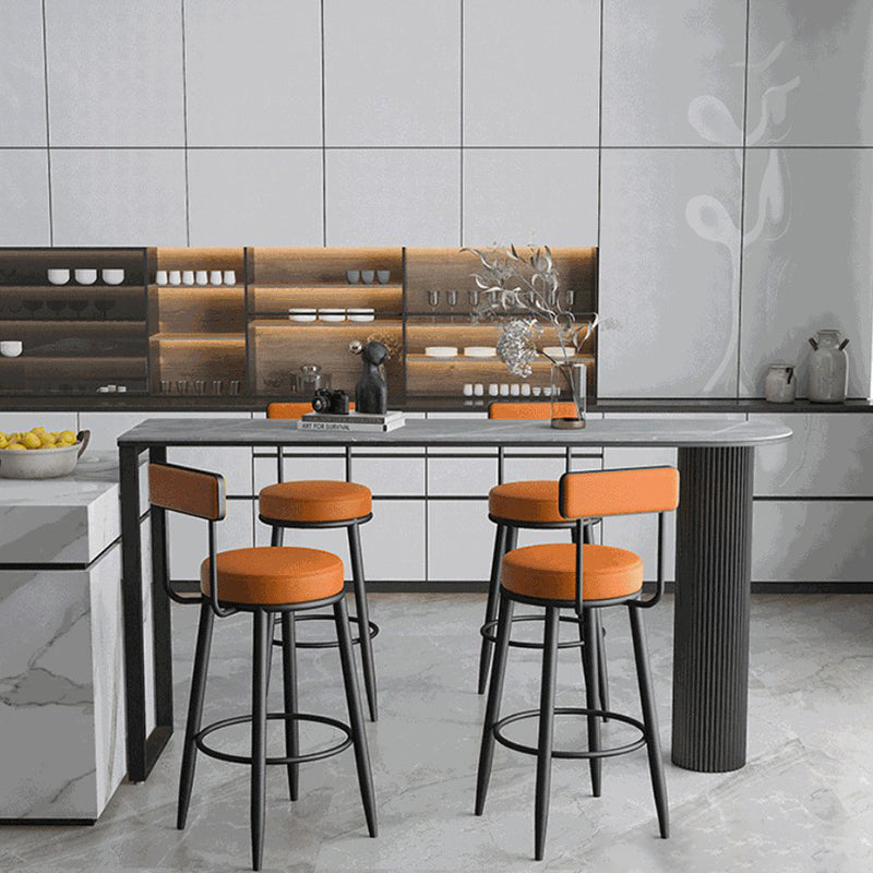 Specialty Pub Table Glam Double Pedestal Bar Height Bar Table for Living Room