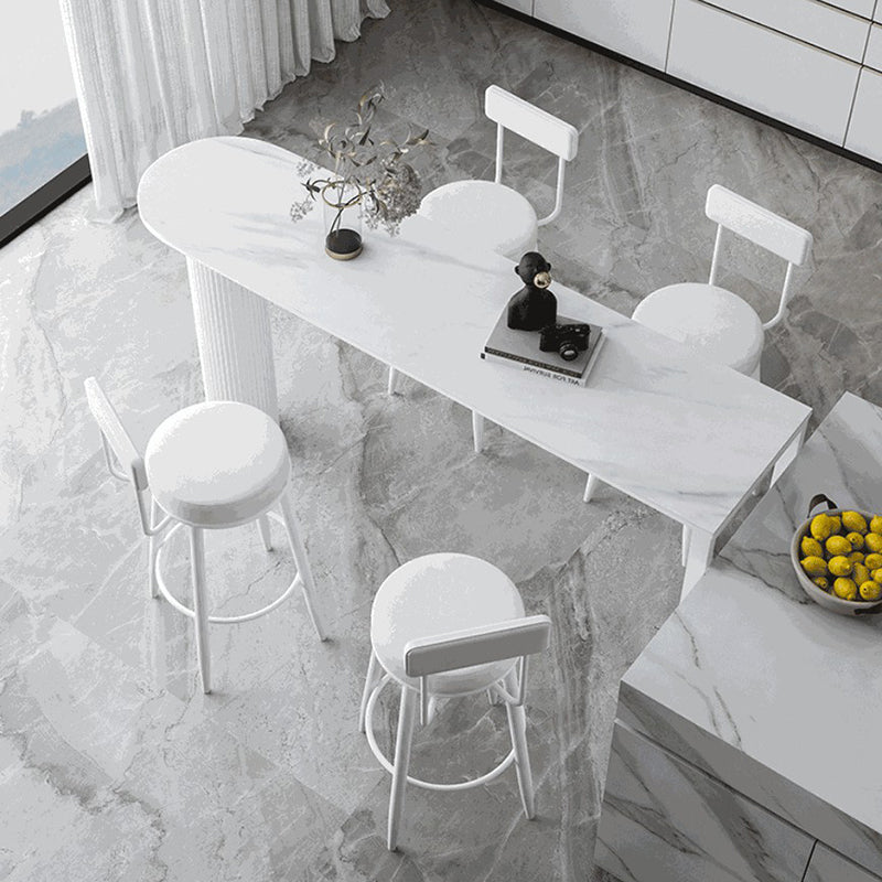 Specialty Pub Table Glam Double Pedestal Bar Height Bar Table for Living Room