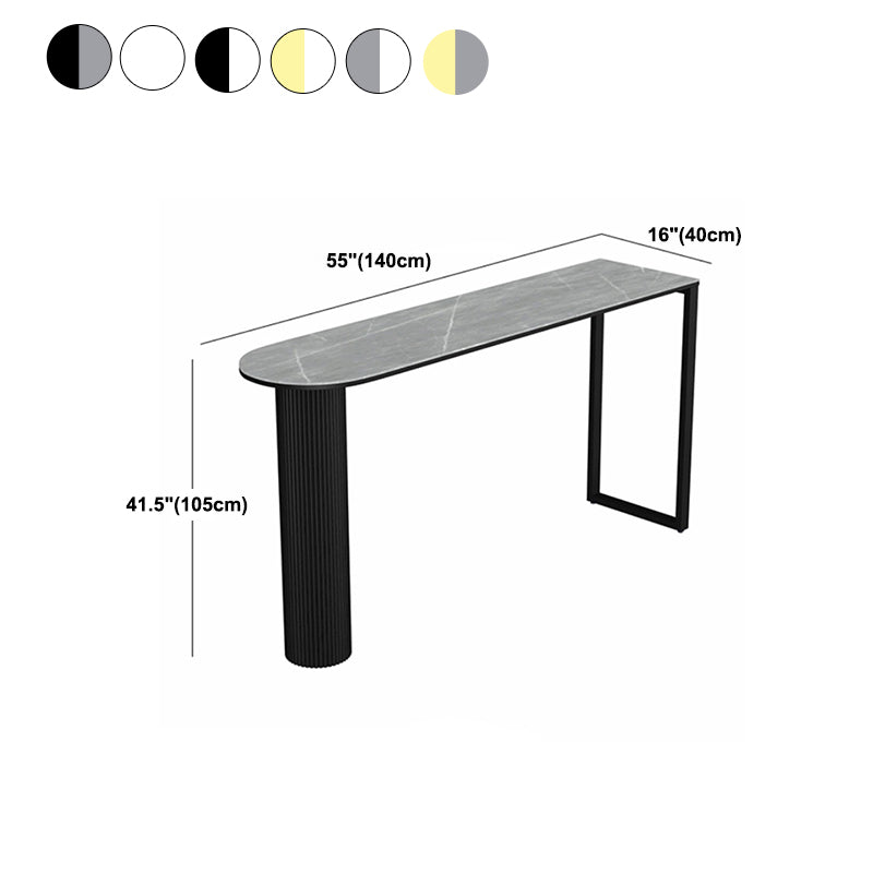 Specialty Pub Table Glam Double Pedestal Bar Height Bar Table for Living Room