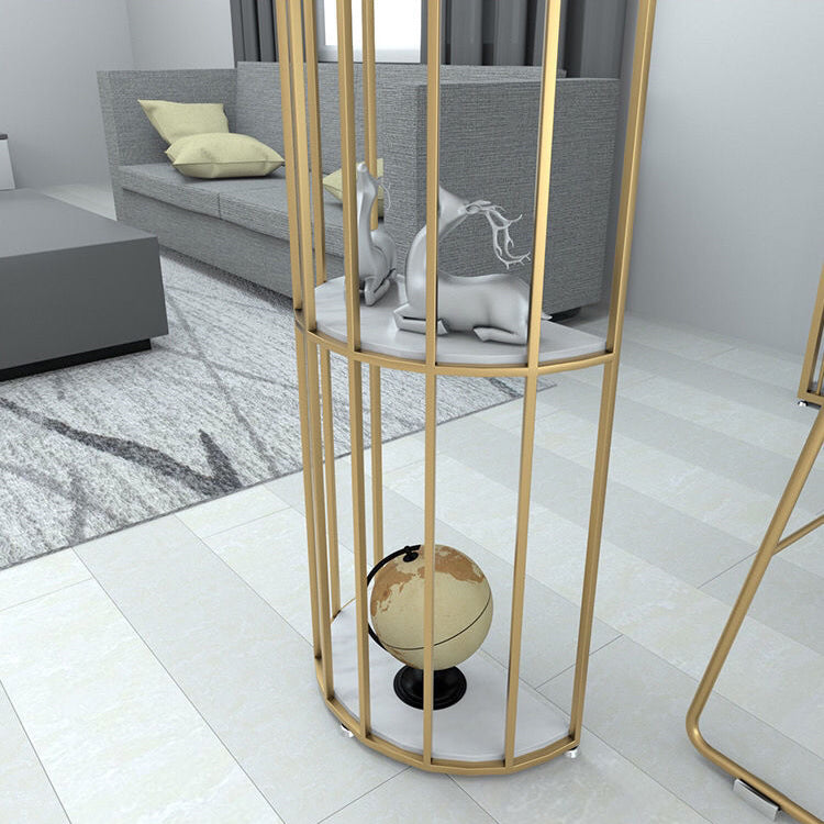 Specialty Pub Table Glam Bar Height Stone Top Bar Table for Living Room