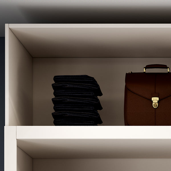 Contemporary Wooden Wardrobe White Wardrobe Closet with Sliding Door