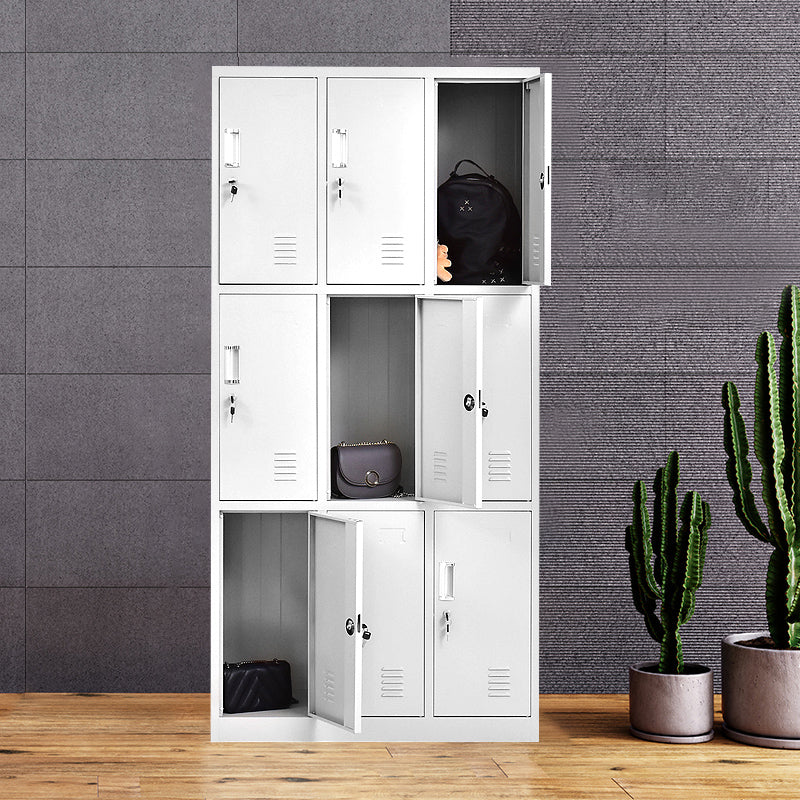 Contemporary White Wardrobe Cabinet Steel Wardrobe Armoire for Home