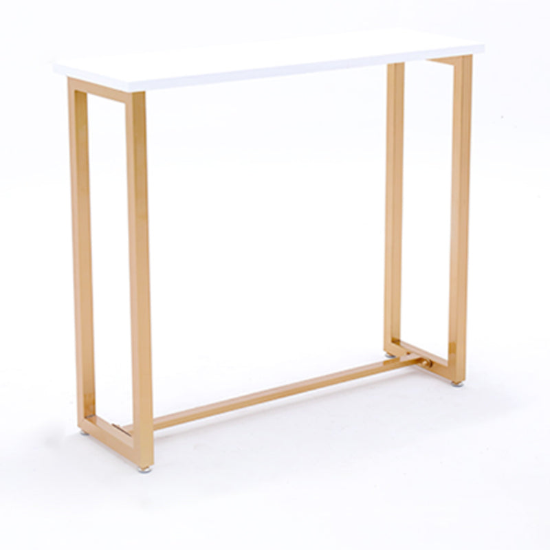 Glam Trestle Bar Table Set 1/2/3 Pieces Rectangle Wood Counter Height Set in White