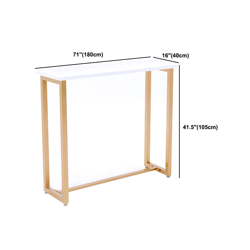 Glam Trestle Bar Table Set 1/2/3 Pieces Rectangle Wood Counter Height Set in White
